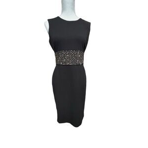 Calvin Klein Black Sleeveless Sheath Dress